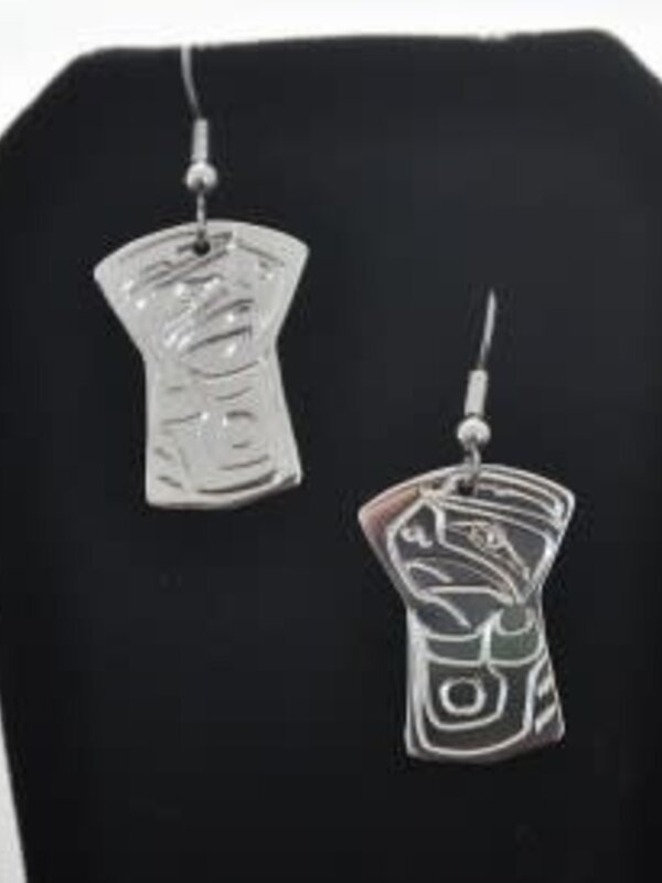 Hand Crafted Silver Earrings - Eagle design by Vincent Henson