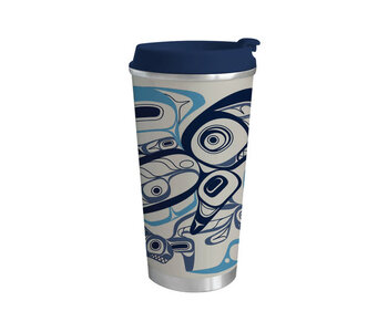 Art Travel Mug (18oz) - Orca Song by Morgan Asoyuf