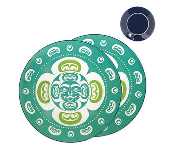 Porcelain Art Dinner Plates (Set of 2) - Moon by Simone Diamond