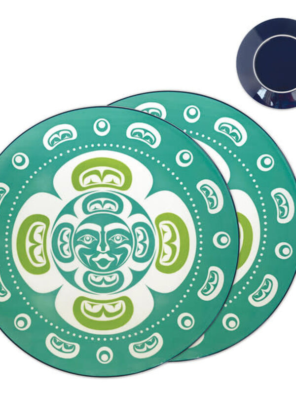 Porcelain Art Dinner Plates (Set of 2) - Moon by Simone Diamond