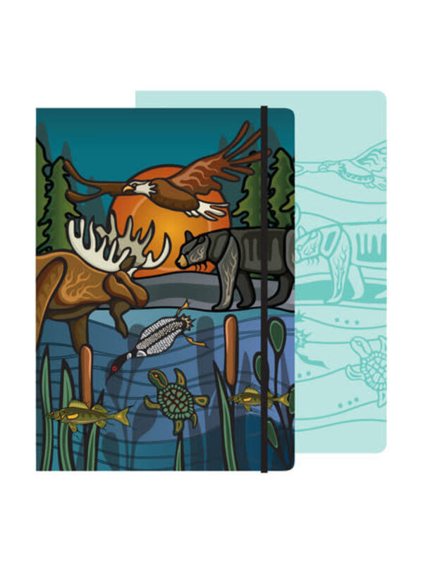 Journals 5.8" x 8.25" All My Relatives (Indinawemaaganidag) by Storm Angeconeb