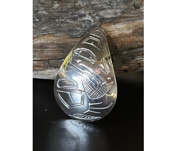 Hand Carved Teardrop Eagle pendant  by Shirley Stanley