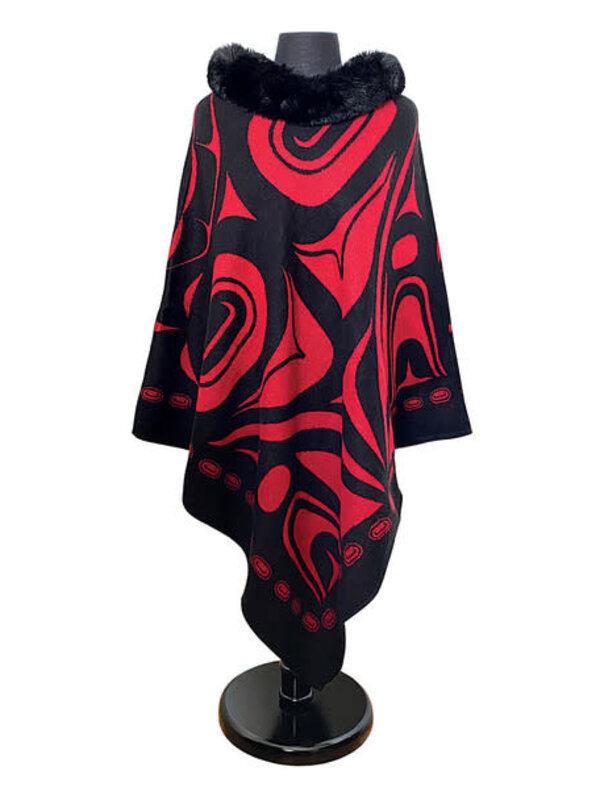 Faux Fur Collar Cape - Raven by Roger Smith