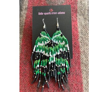Large beaded Earrings by Little Spark Cree-ations