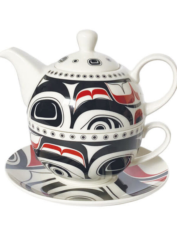 Tea For One Set - Matriarch Bear by Morgan Asoyuf
