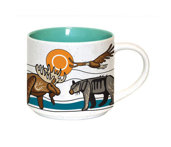 16 oz Ceramic Mug - All My Relatives by Storm Angeconeb