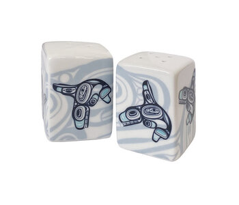 Salt & Pepper Shaker Set - Whale by Ernest Swanson