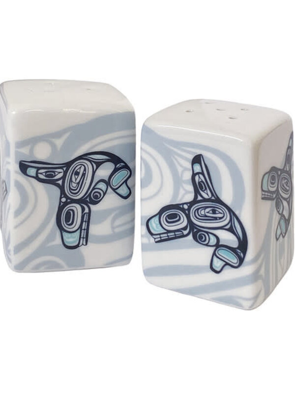 Salt & Pepper Shaker Set - Whale by Ernest Swanson