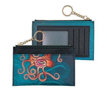 Zippered Card Wallet - Octopus (Nuu) by Ernest Swanson