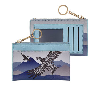 Zippered Card Wallet - Soaring Eagle by Corey Bulpitt
