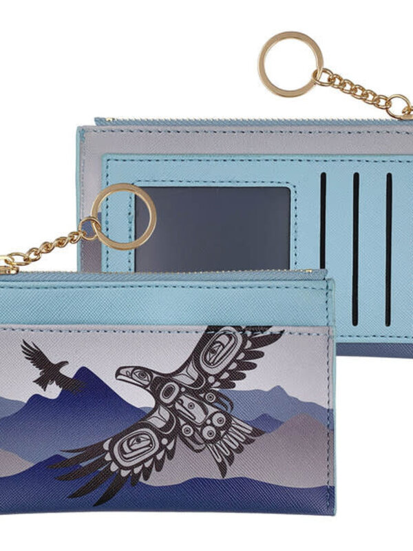 Zippered Card Wallet - Soaring Eagle by Corey Bulpitt