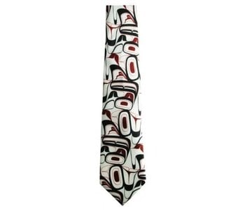 Eagle Silk Tie- Kelly Robinson  Black-Red