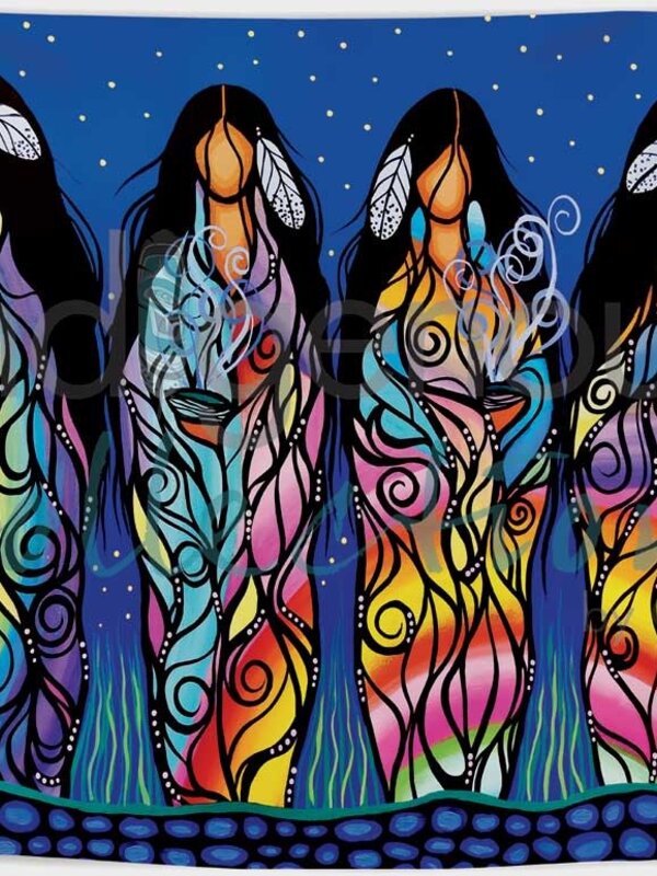 50" x 60" Fleece Blanket Bringing Good Medicine  by Jackie Traverse