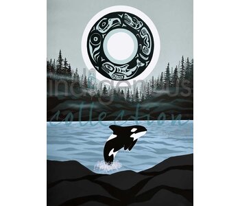 9" x 6" Art Card Kellolemecen (Orca) by Shelley Davies