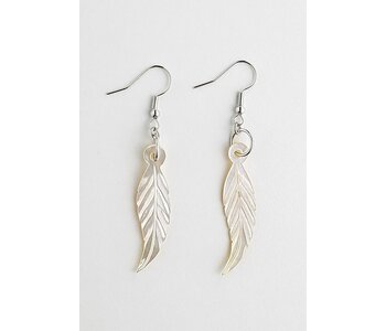 Mother of Pearl Earrings - Feather