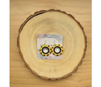 Beaded Flower Hoop by Jenn Carman