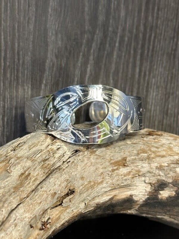 Hand Carved Cutout Bracelet Eagle by Shirley Stanley