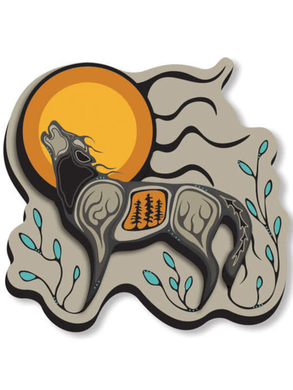 3D Magnet - Wolf (Ma'iingan) by Storm Angeconeb