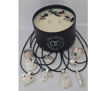 Tribal Treasures Native Silver Jewelry Candles - unscented
