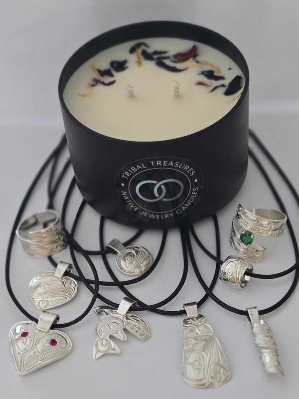 Tribal Treasures Native Silver Jewelry Candles -Butterfly Orchid