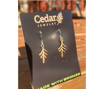 Bronze cast Cedar Earrings - small by Michael Hill