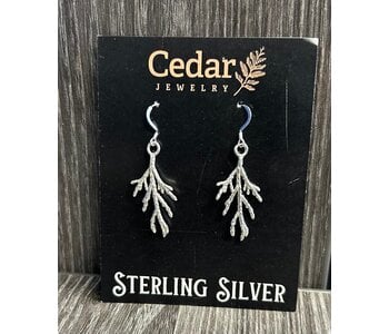 Silver Cast Cedar Earrings med. by Michael Hill