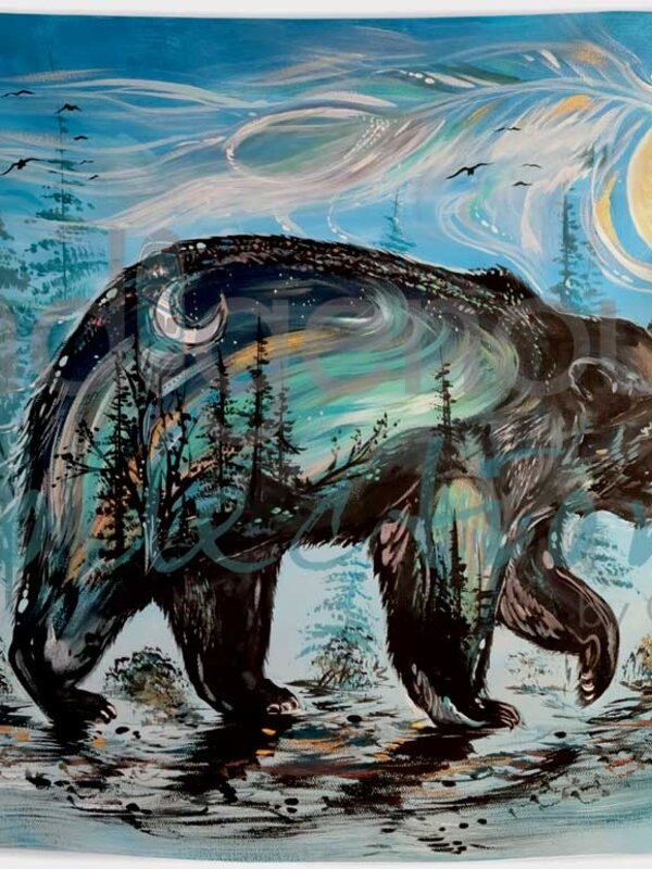 50" x 60" Fleece Blanket - A Bear's Journey by Carla Joseph