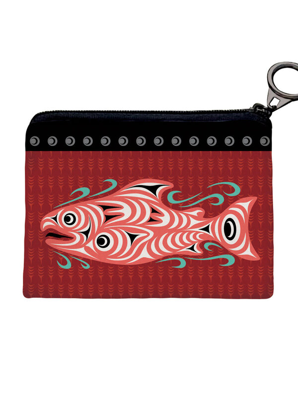 Coin Purse - Coho Salmon by Joe Wilson