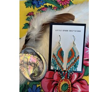 Medium Beaded Earrings by Little Spark Cree-ations