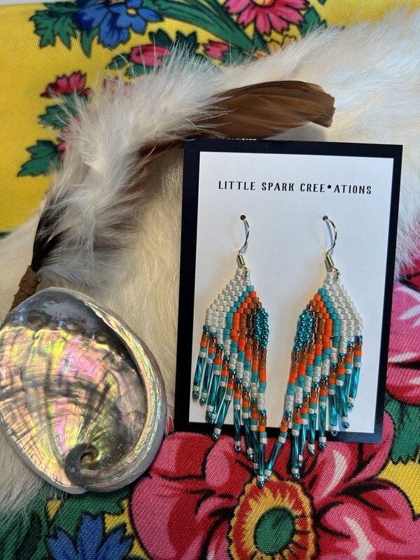 Medium Beaded Earrings by Little Spark Cree-ations