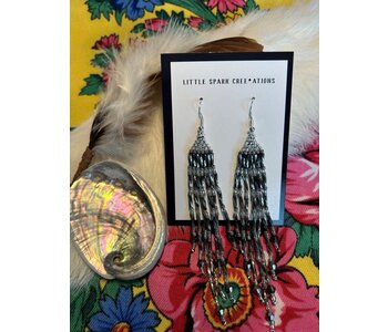 Large beaded Earrings by Little Spark Cree-ations