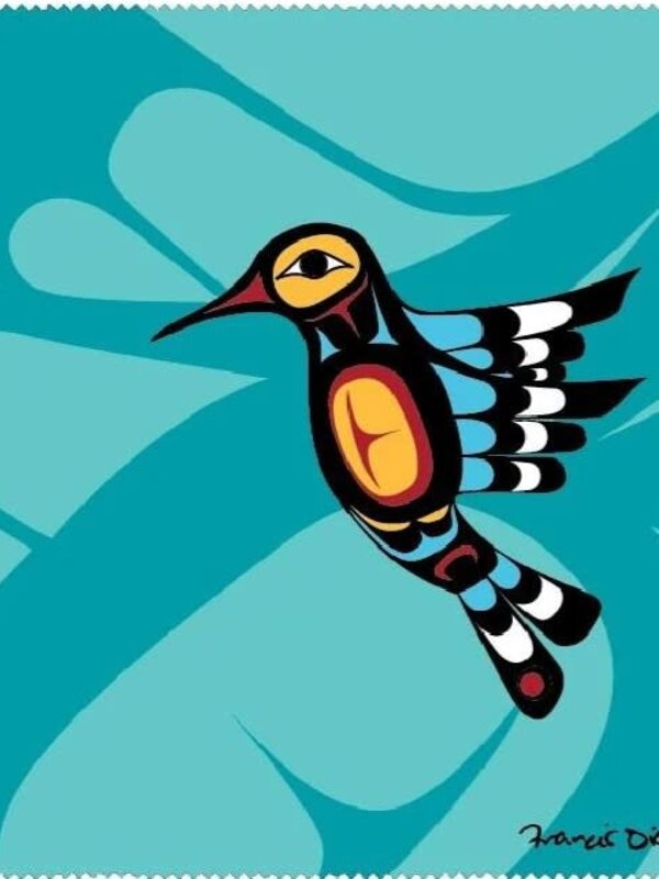 Microfibre Glass Cleaner Hummingbird by Francis Dick