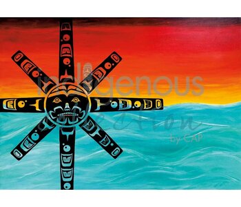 Matted & Framed art card - Sunset by Shirley Babcock