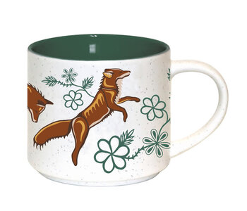 Ceramic Mug (Foxes - Wagooshna) by Storm Angeconeb