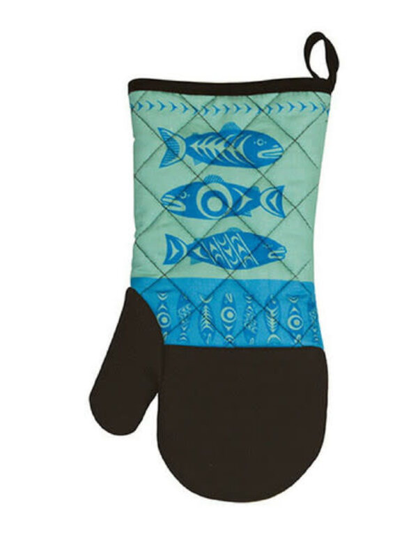 Oven Mitt - Salmon in the Wild by Simone Diamond