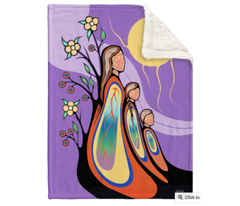 Plush Sherpa Baby Blanket - Gifts from Creator by Emily Kewageshig