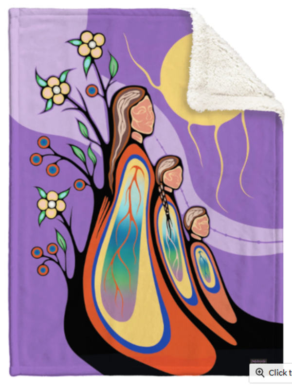 Plush Sherpa Baby Blanket - Gifts from Creator by Emily Kewageshig