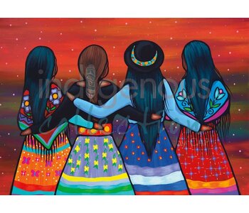 Matted Framed Art Card The Sisterhood by Jackie Traverse