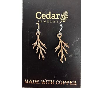 Copper Cast Cedar Earrings by Michael Hill