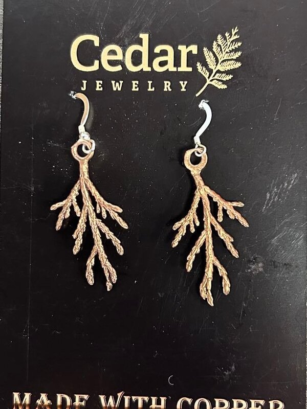 Copper Cast Cedar Earrings by Michael Hill