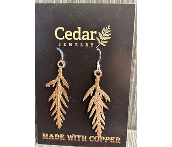 Copper Cast Cedar Earrings by Michael Hill