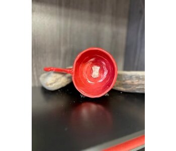 Red Pottery Mug by Cynthia Robinson