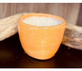 Peach Pottery cup - Small/ by Cynthia Robinson