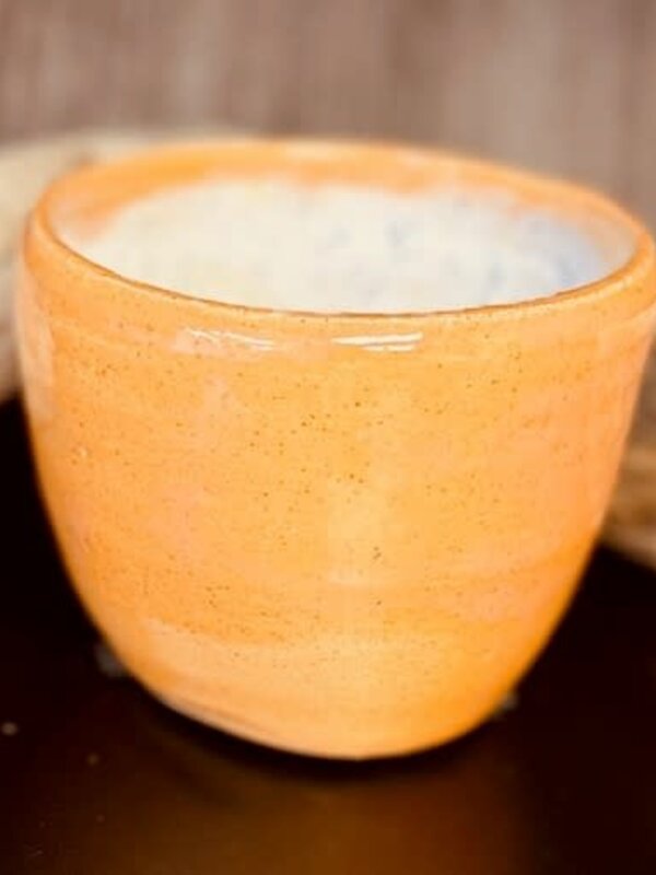 Peach Pottery cup - Small/ by Cynthia Robinson