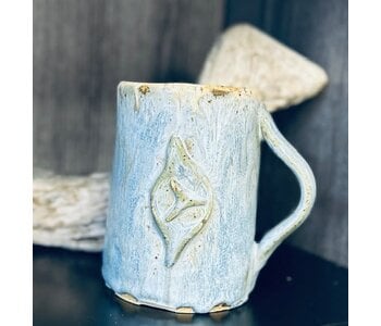 Light Blue Pottery Mug by Cynthia Robinson