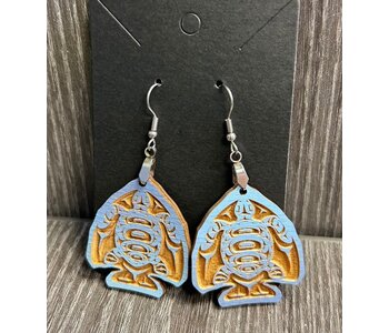 Blue Turtle Earrings by Raven Wolden