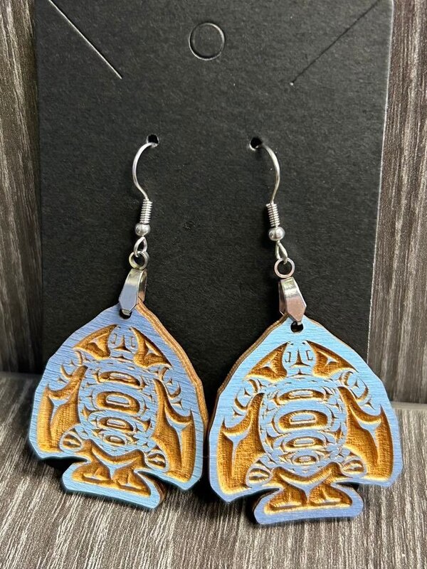 Blue Turtle Earrings by Raven Wolden