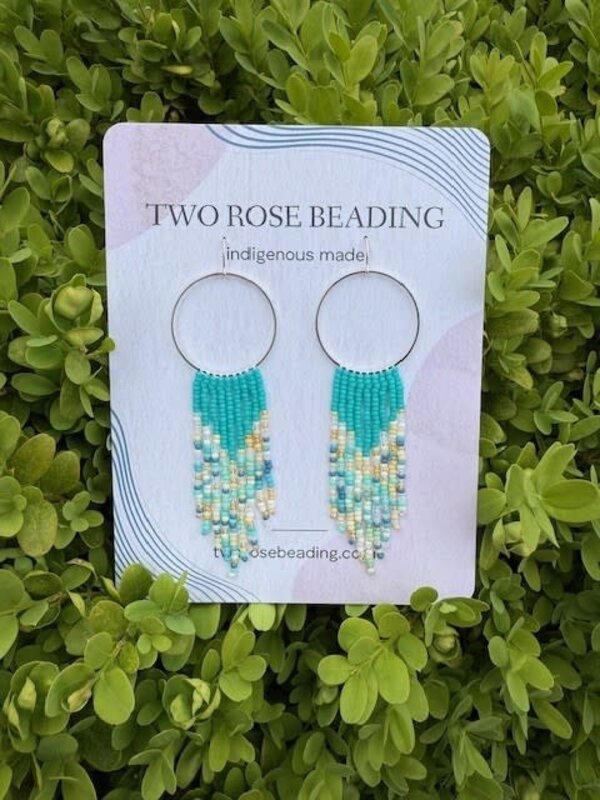 4" Beaded Hoop Earrings by Jenn Carman