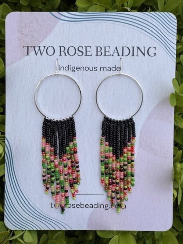 4" Beaded Hoop Earrings by Jenn Carman
