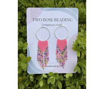 4" Beaded Hoop Earrings by Jenn Carman